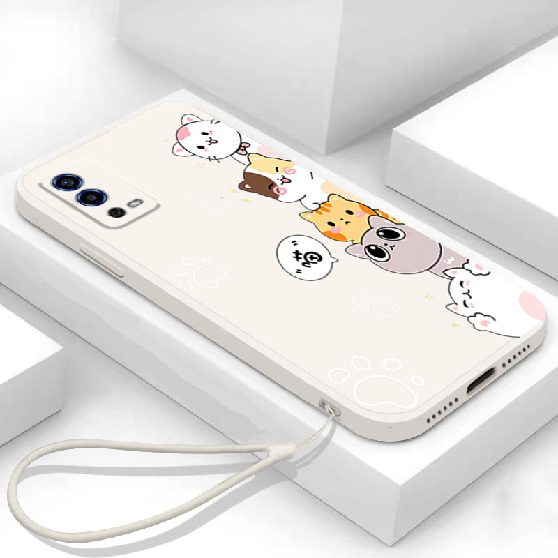 Ốp lưng OPPO A55 4g Ốp Điện Thoại Silicon Mềm Mịn Bảo Vệ Cho OPPO A55 4g DZMM01 viền vuông cute