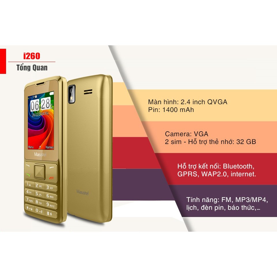 Masstel I260 - Điện Thoại Giá Rẻ | BigBuy360 - bigbuy360.vn