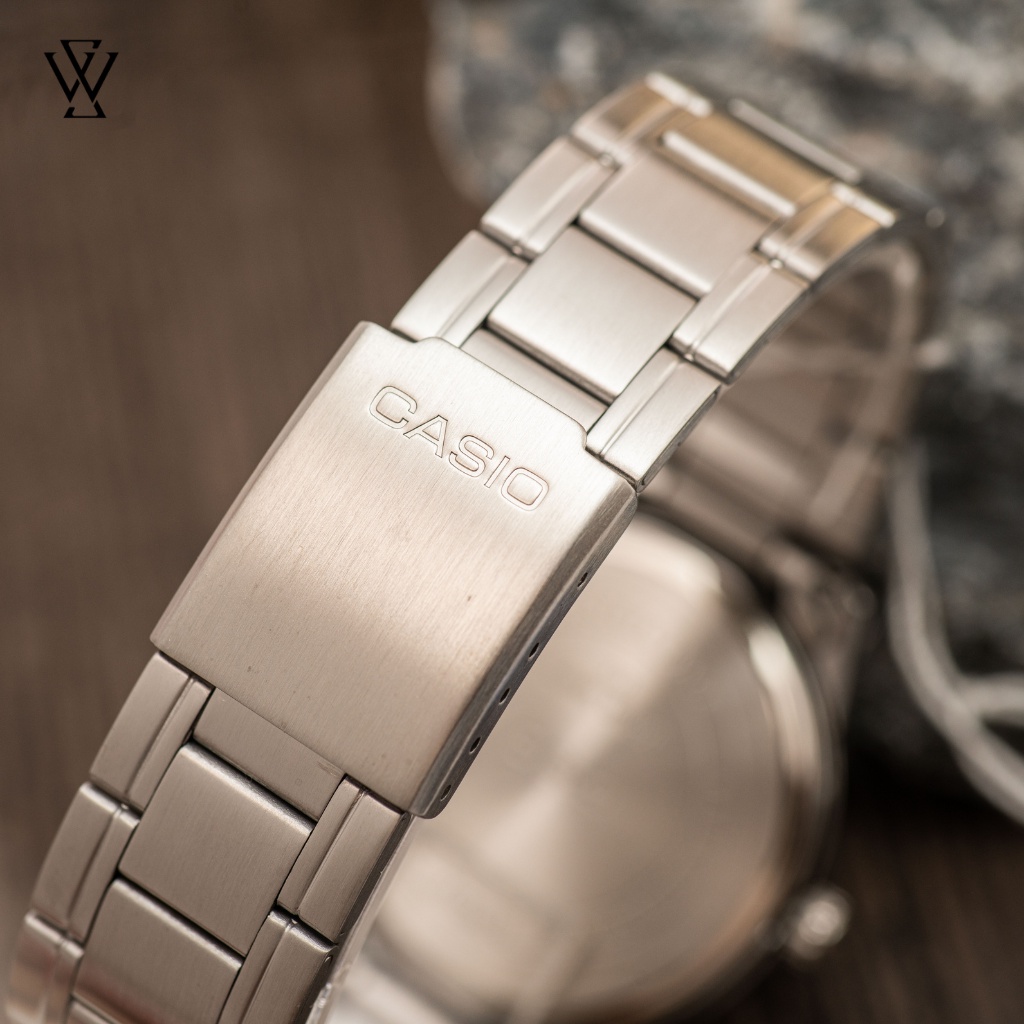 Đồng Hồ Quartz Nam Casio WATCHSTORE MTP-V001D-7BUDF Thiết Kế Kính Khoáng 38mm, Dây Kim Loại, Vỏ Thép Không Gỉ