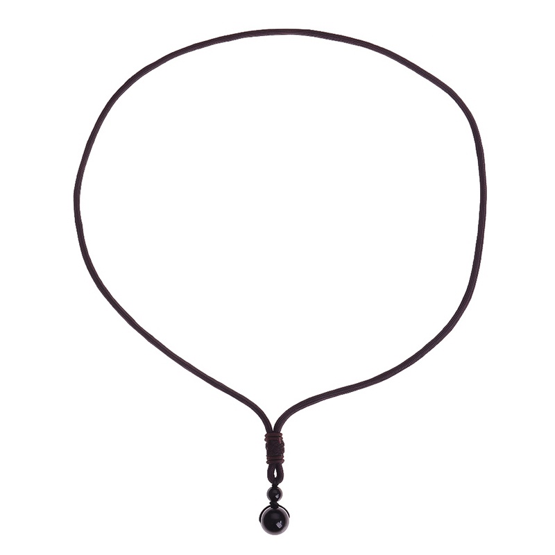 Vòng cổ Đá Obsidian Màu Đen Cầu Vồng Mang Lại May Mắn Dành Cho Nam Và Nữ