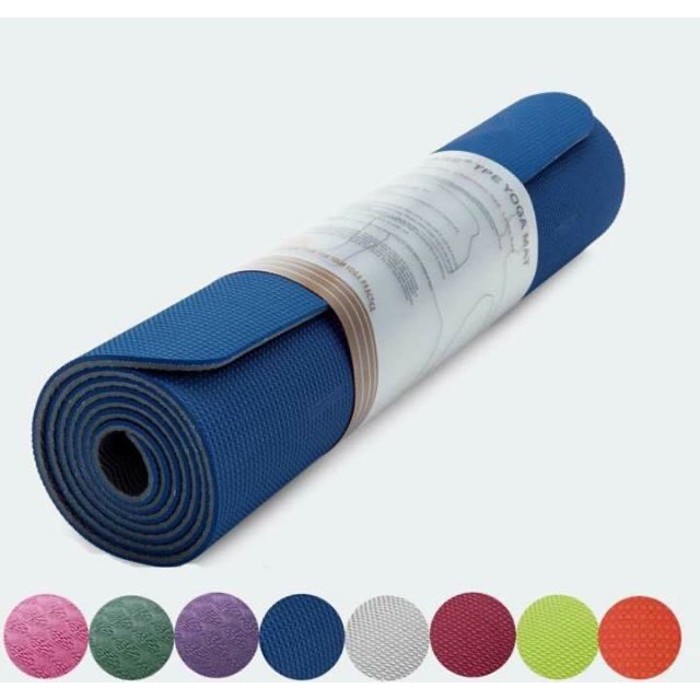 Thảm tập Yoga cao cấp TPE 2 lớp 6mm chất đẹp + túi đựng