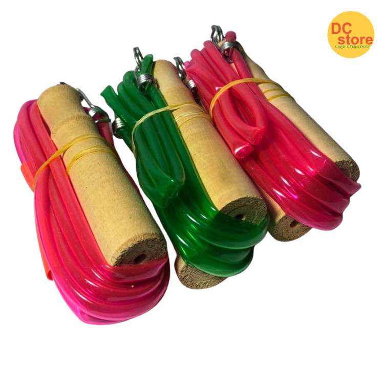 Dây Nhảy Thể Thao Cán Gỗ Dây Nhựa Dài 2m Cho Bé Tập Thể Dục