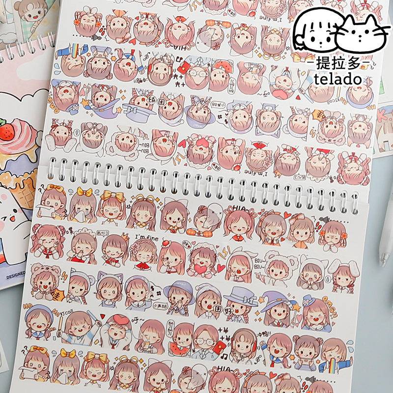 ⭐ iLado ⭐ telado Thỏ kem  A5/B5 sổ tay tài khoản tay sáng tạo dễ thương vở kẻ ngang sổ ghi chép notebook  sổ ghi chép sổ tay ghi chép vở lò xo kẻ ngang sổ lò xo kẻ ngang marker học văn phòng phẩm sổ ghi chú sticker tập vở