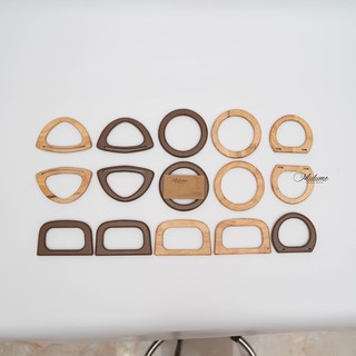 Cặp (2 cái)qoai gỗ làm túi xách Macrame, quai gỗ làm túi, phụ kiện làm túi