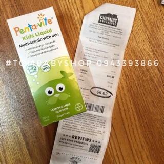 VITAMIN TỔNG HỢP BỔ SUNG SẮT CHO BÉ PENTATIVE ÚC.