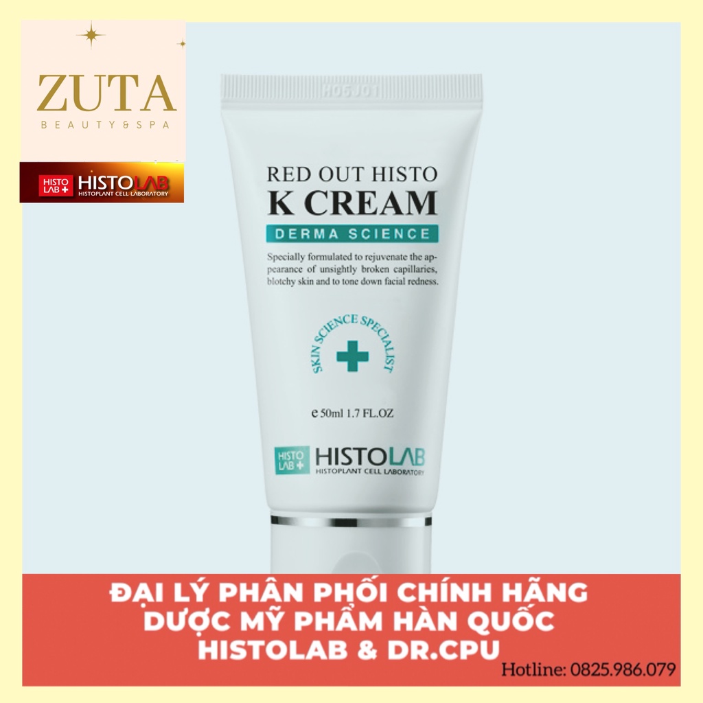 Kem dưỡng phục hồi vitamin K, peptide, B5, tinh chất rau má centella Red Out Histo K Cream Histolab