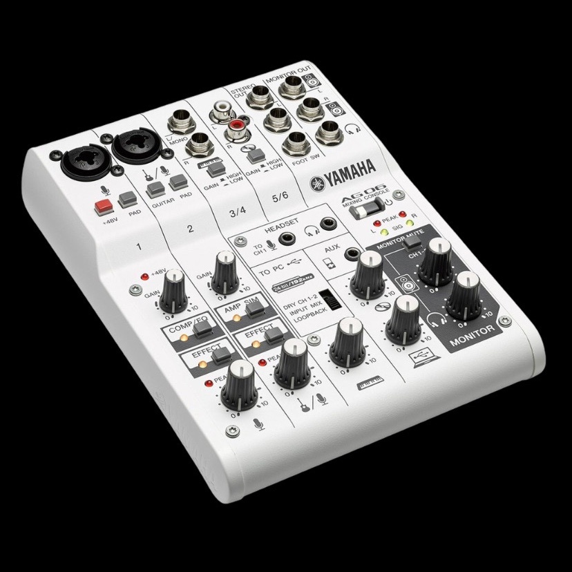Yamaha AG06 Soundcard kiêm Bàn Trộn Mixer Interface Compact Stereo Mixing Console AG06 Phòng Thu Studio Mix