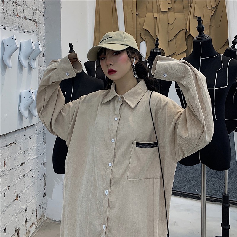 Áo Sơ Mi Tay Dài Vải Nhung Thời Trang Thu Đông 18012 | BigBuy360 - bigbuy360.vn