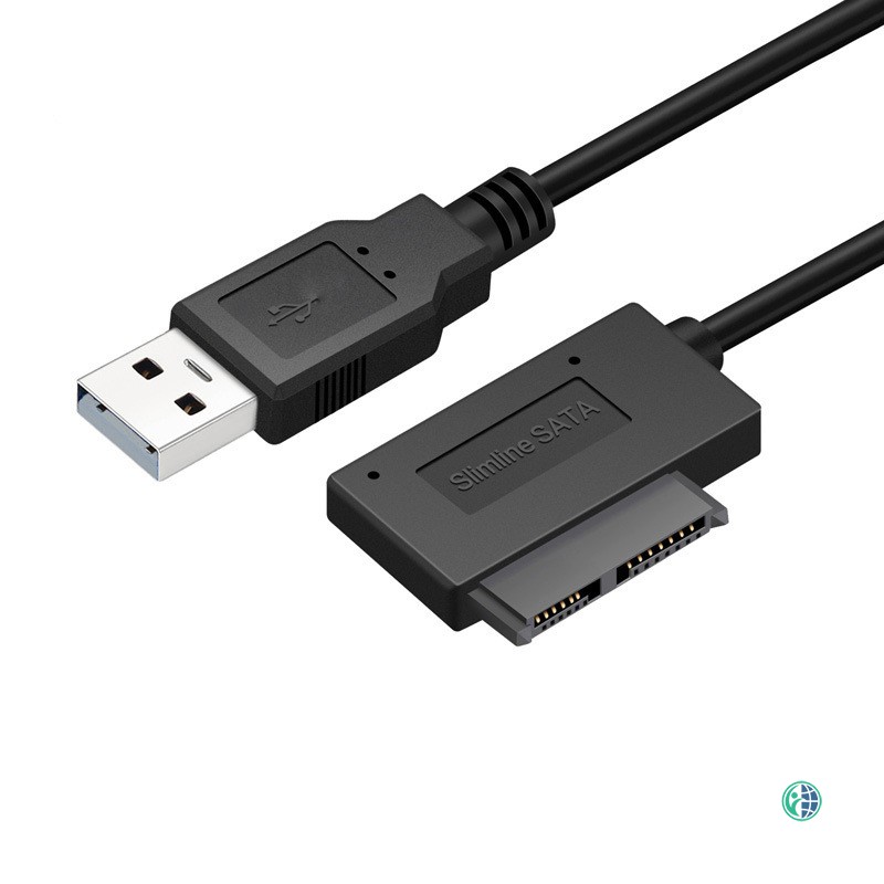 Ready Stock 7+6 13Pin Slim SATA to USB CD DVD Rom Optical Drive Cable Adapter Converter @vn