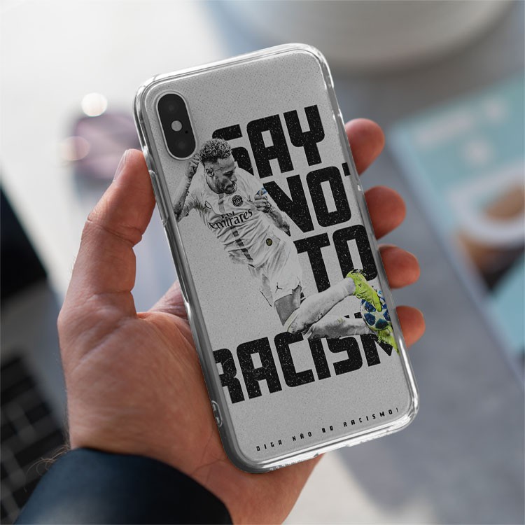 Ốp lưng Neymar  NO RACISM cho Iphone 5 6 7 8 Plus 11 12 Pro Max X Xr FOO20210203