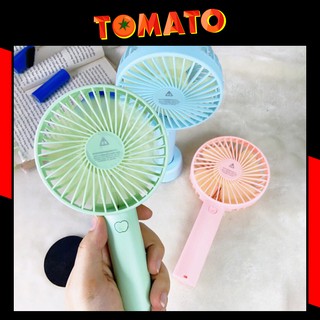 Quạt cầm tay mini n9 sạc pin tích điện , 3 tốc độ siêu mạnh , đầy đủ phụ kiện: đế để bàn+pin+dây sạc - phụ kiện tomato
