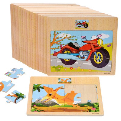 SỈ LẺ GIÁ TỐT Tranh puzzle gỗ ghép 12 mảnh kèm hình mẫu phía trên