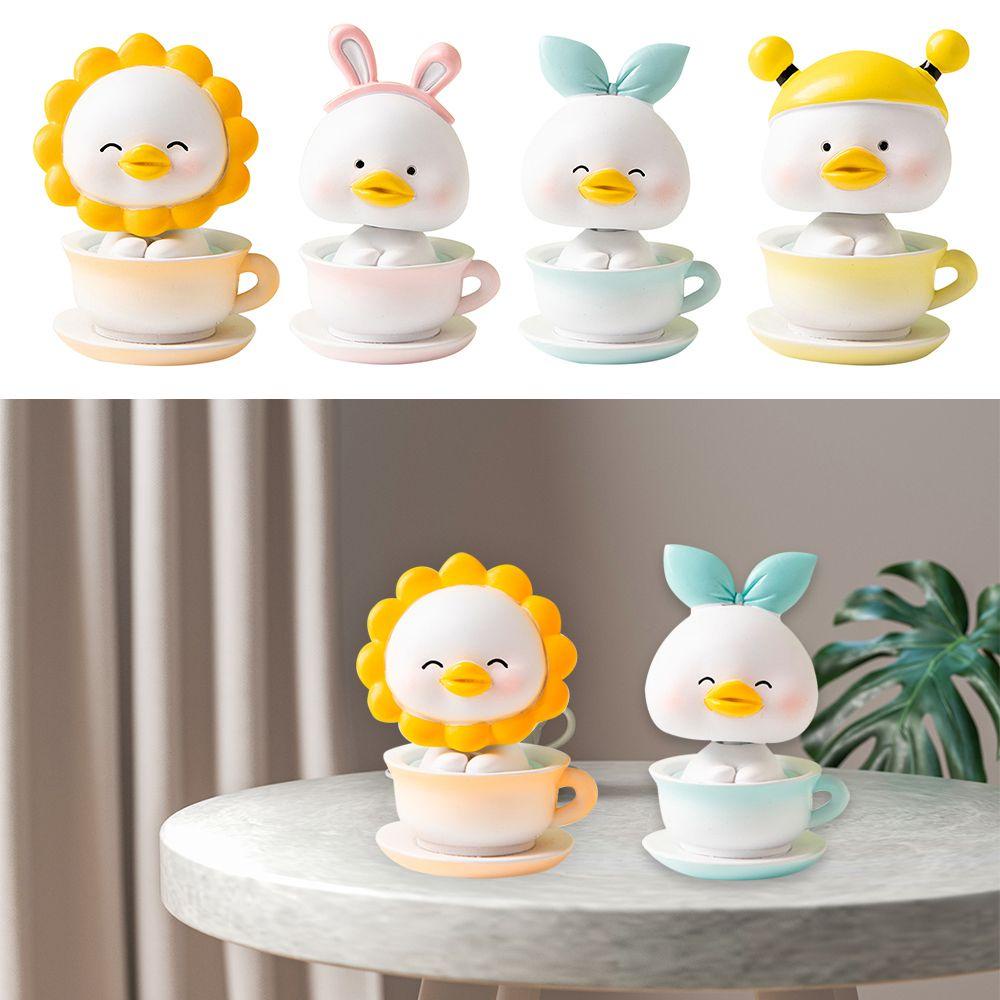 KUNHEV Đồ trang trí Chú Vịt Bằng Resin Để Bàn Trang Trí Nội Thất / Tiểu Cảnh