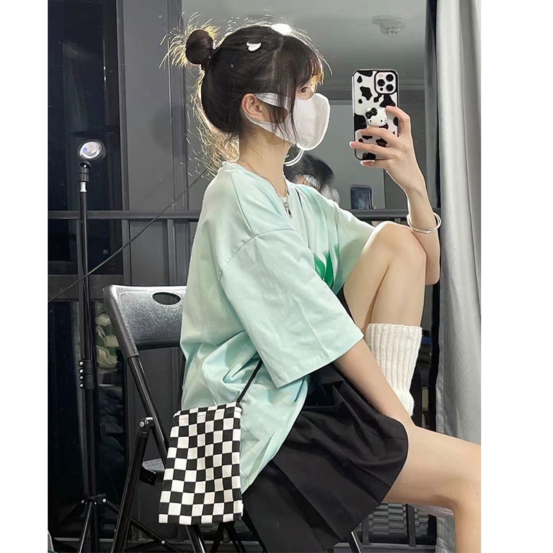 NRVP Áo thun tay ngắn cổ tròn thời trang mùa hè phong cách Hàn Quốc 2022