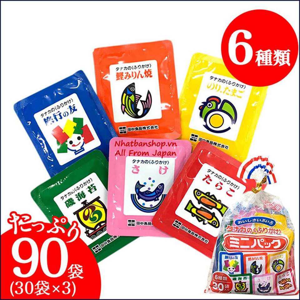 Gia Vị Rắc Cơm Cho Bé Nội Địa Nhật | Gia Vị Rắc Cơm Furikake 6 Vị (30 gói)