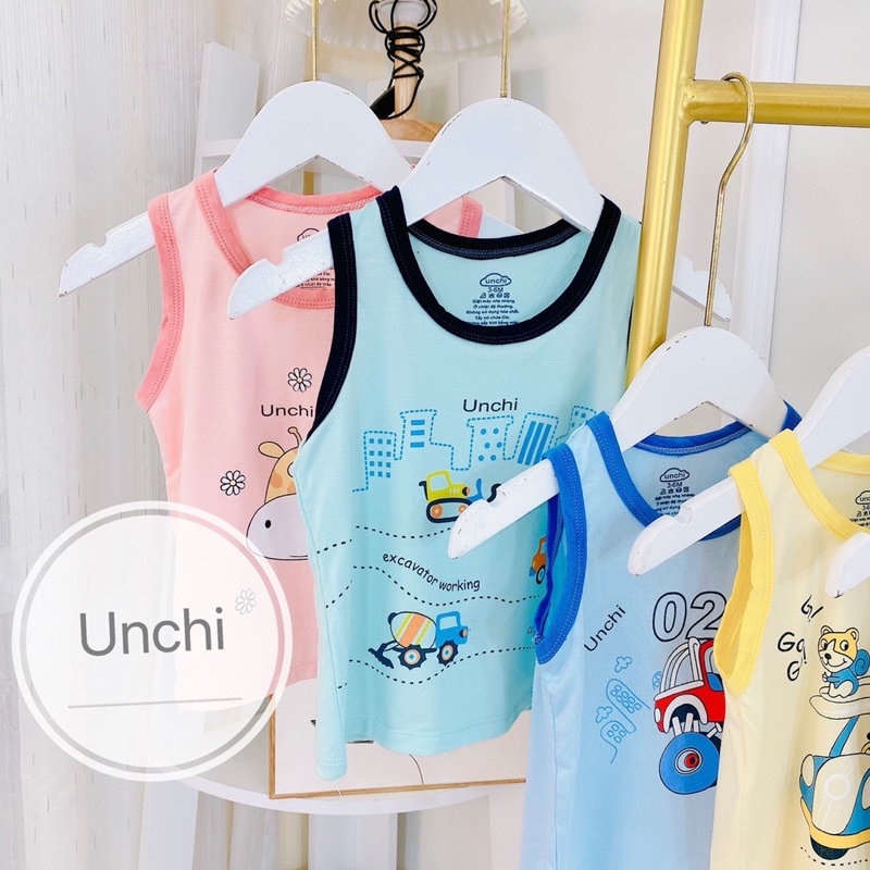 Áo ba lỗ thun lạnh Unchi bé trai/bé gái (7-16kg)