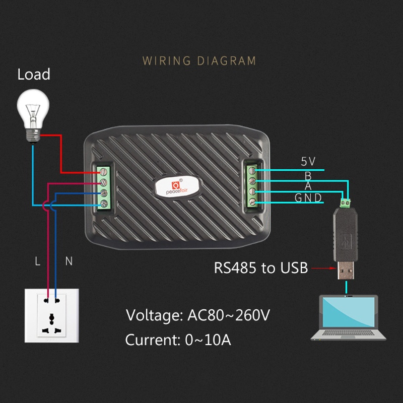 Đồng Hồ Đo Điện Áp PZEM-016 AC 80~260V 100A