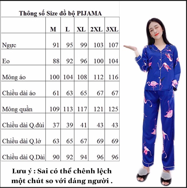 Đồ bộ mặc nhà Mi Cần Thơ [2Size L-2XL] Pijama LỤA SATIN PHỐI IN, túi quần sâu