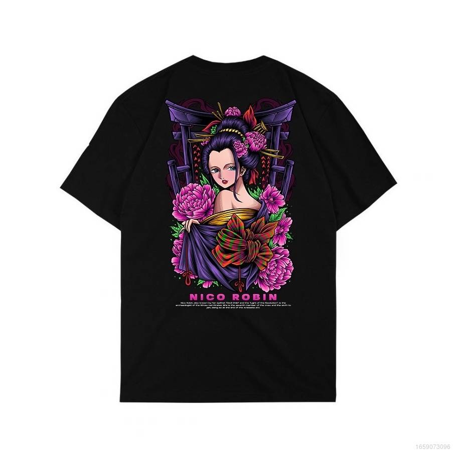 Áo Thun Tay Ngắn Dáng Rộng In Hình Nhân Vật Nico Robin Trong ONE PIECE Thời Trang Cho Nam Và Nữ