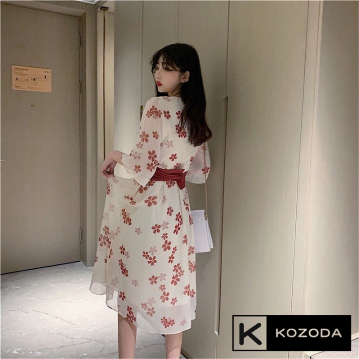 Đầm ulzzang Váy voan kiểu Nhật thiết kế dài công chúa có lớp lót vải  xòe xếp ly đẹp Kozoda M39
