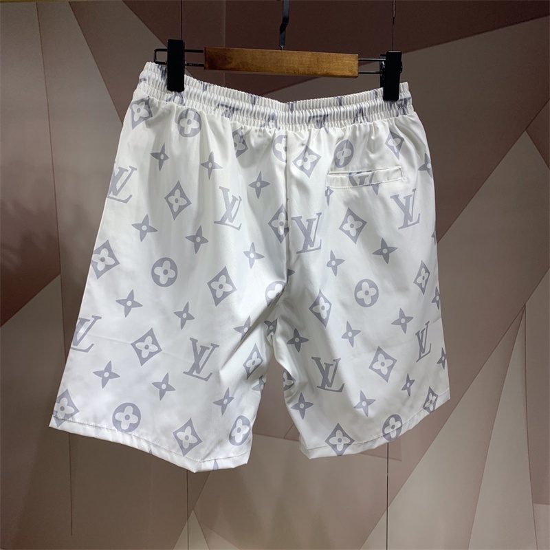 Quần short vải siêu mỏng nhanh khô in họa tiết LV phong cách đi biển năng động cho nam và nữ #42