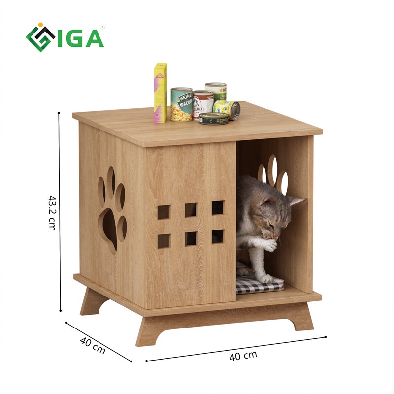 Nhà Cho Mèo IGA- PET Màu Gỗ - GP203