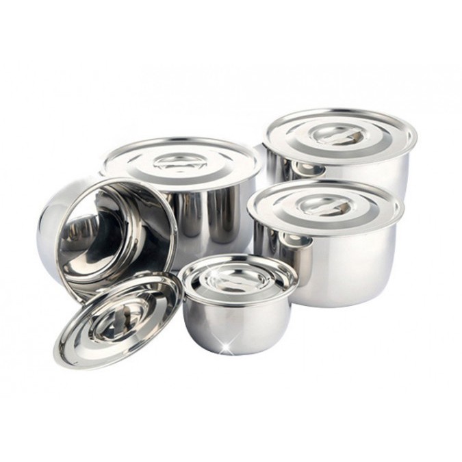Bộ 5 Nồi Inox Mishio Nấu Được Trên Bếp Từ Giá Rẻ size từ 14,18,22,26,30cm