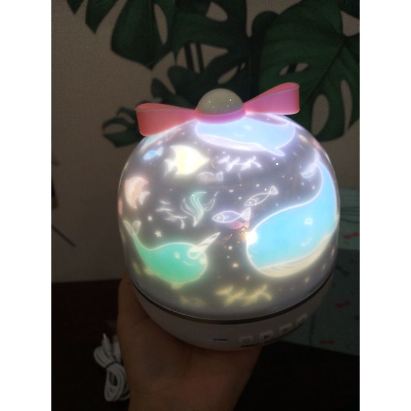 Đèn ngủ chiếu ánh sao thông minh Đèn ngủ chiếu sao vũ trụ đại dương sinh nhật cổ tích xoay tự động