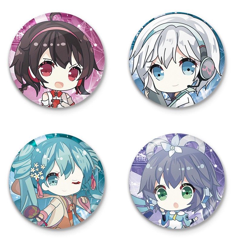 Huy hiệu cài áo IN HÌNH Vocaloid anime chibi tiện lợi dễ thương