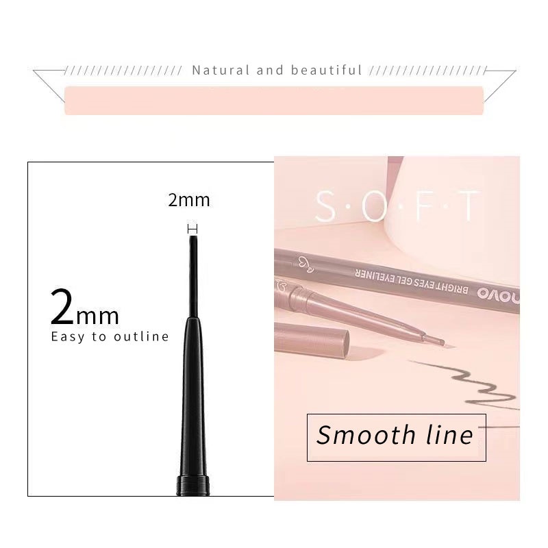 Abpopa NOVO® Bút Kẻ Mắt 0.12g Mượt Mà Chống Nước Lâu Trôi