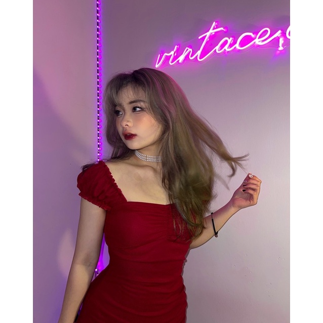 Đầm nữ body chiết eo tôn dáng Red Velvet