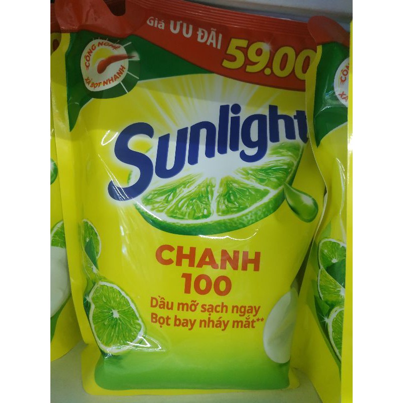 Sunlight Nước rửa chén chanh túi 2,6kg