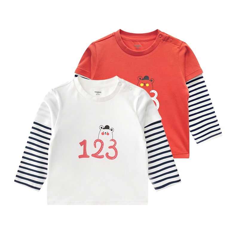 (0-3 tuổi) Áo thun dài tay thu đông bé trai hãng BALABALA 20003201103