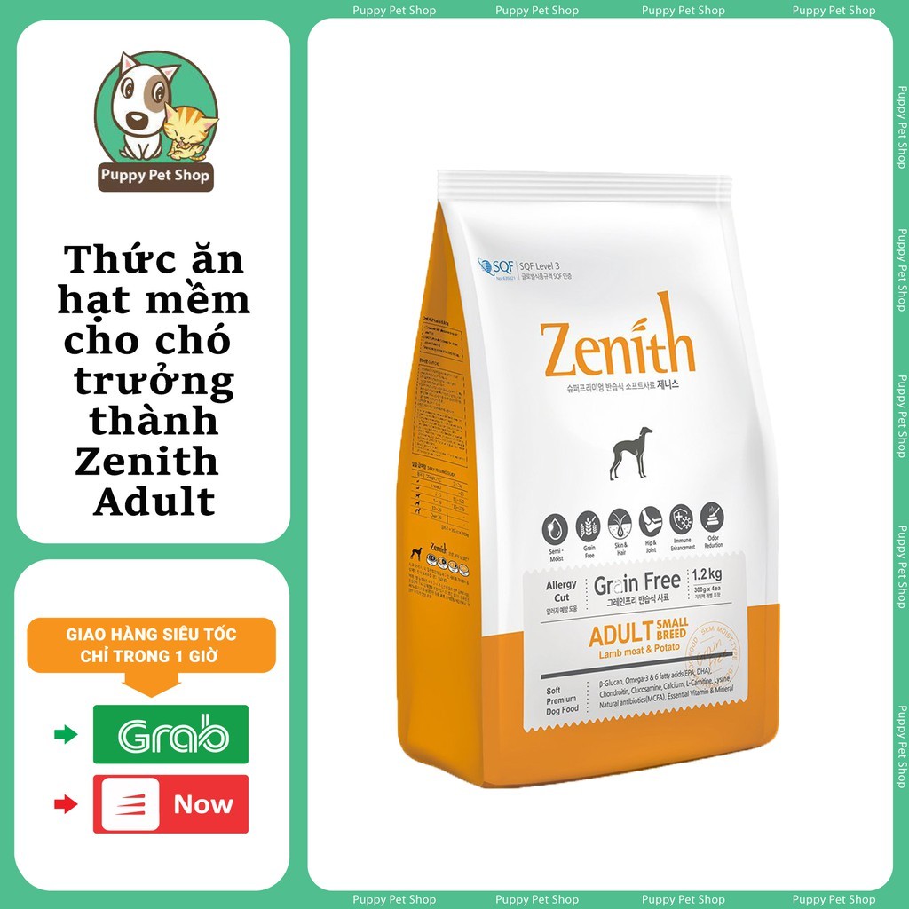 ZENITH ADULT 3kg Thức Ăn Hạt Mềm Cho Chó Trưởng Thành Trên 12 Tháng Tuổi