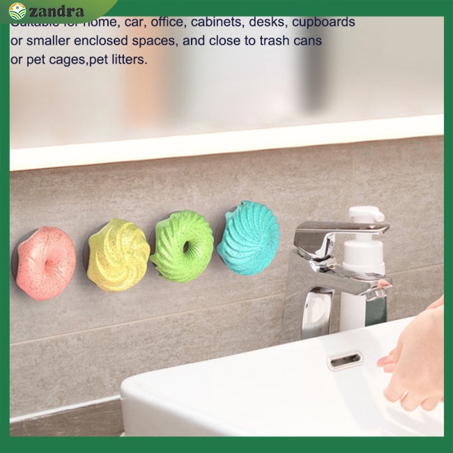 Set 4 Viên Tinh Dầu Thơm Khử Mùi Đa Năng Hình Bánh Donut Cho Nhà Ở / Văn Phòng / Xe Hơi