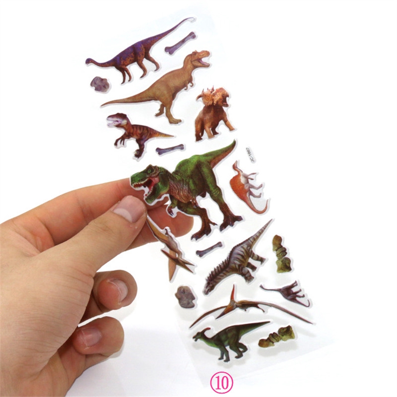 1 Sheet ▶ Dinosaur Educational Toys Stickers ◀ Cartoon 3D DIY Kids Reward Stickers