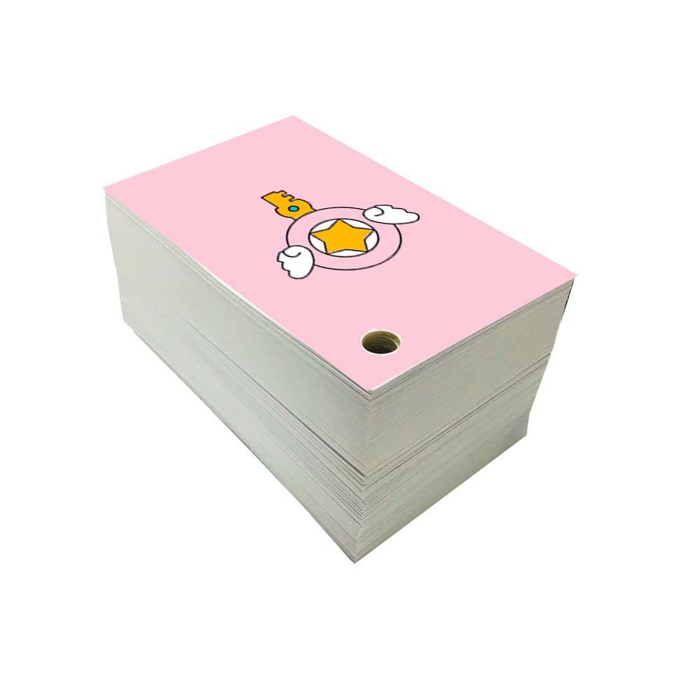 Mua 5 tặng 1 - Flashcard học tiếng anh SAKURA 5x8cm 100 thẻ kèm khoen