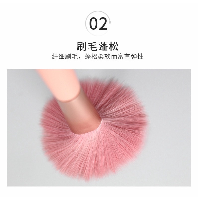 Bộ 4 cọ trang điểm cán gỗ màu Pastel xinh xắn