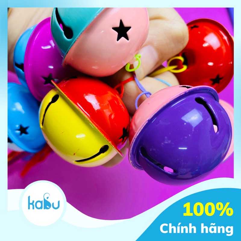 KABU - Chuông Lục Lạc Nhiều Màu, Chuông Đồ Chơi Trẻ Sơ Sinh Kích Thích Đa Giác Quan