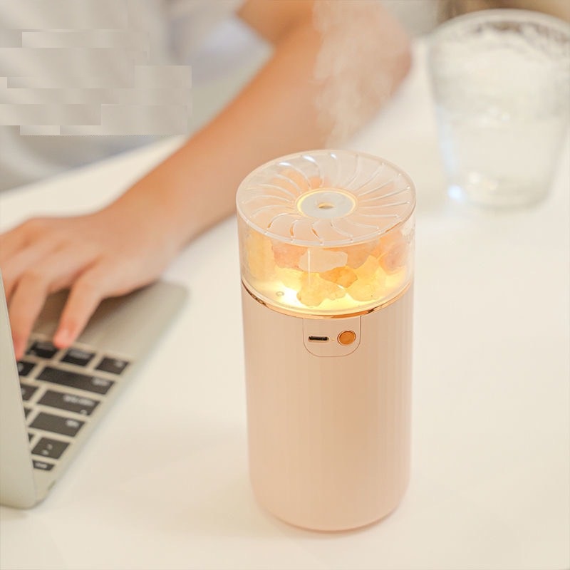 Máy Tạo Độ Ẩm Không Khí Pha Lê Xông Phòng USB Không Dây Tinh Máy Khuếch Tán Tinh Dầu 400ml Humidificador