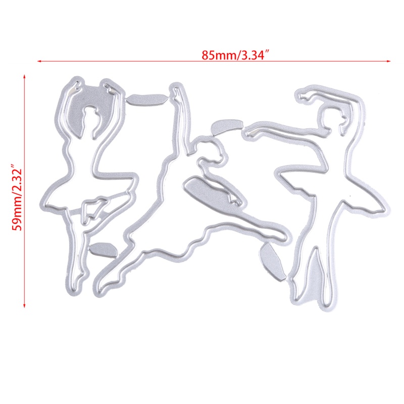 Khuôn Cắt Giấy Kim Loại Hình Vũ Công Ba Lê