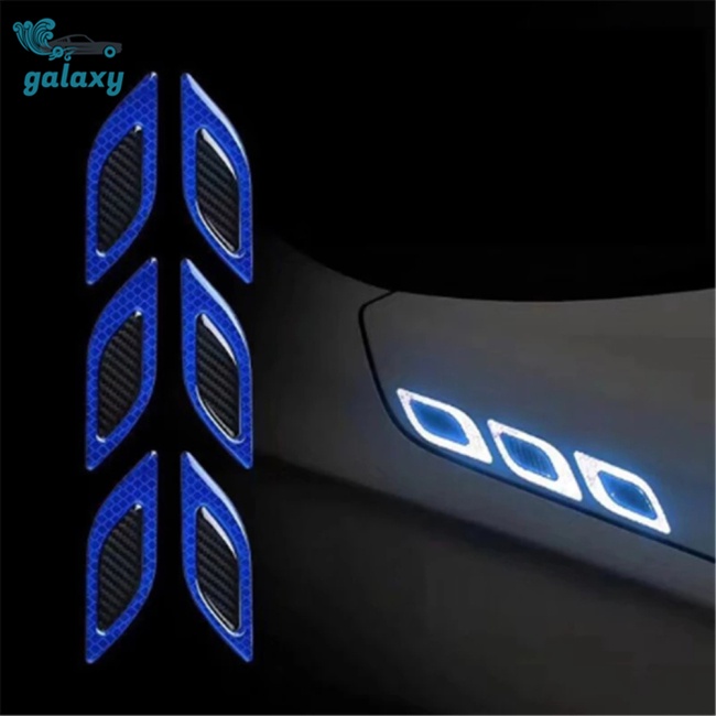 Galaxy Bộ 6 Miếng Dán Phản Quang Cảnh Báo An Toàn Chống Trầy Cho Xe Hơi