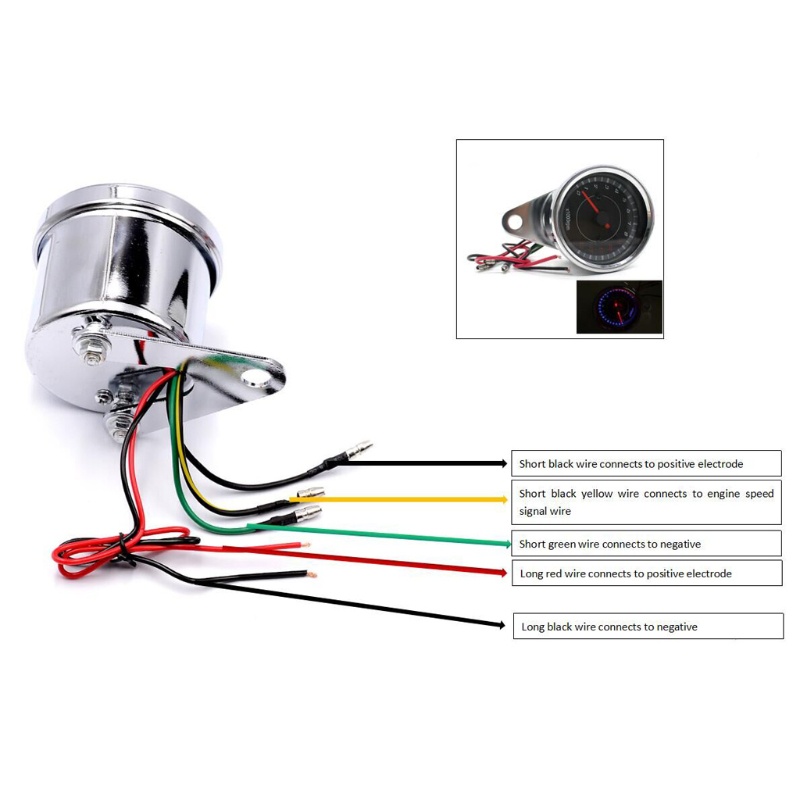 Đồng Hồ Đo Tốc Độ Xe Máy 13000 RPM Chất Lượng Cao