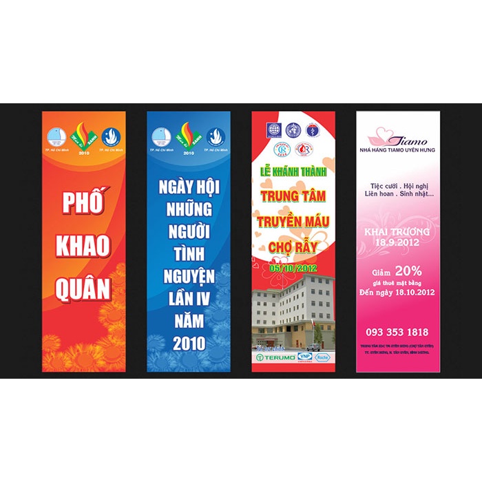 Thiết kế, in standee, in banner treo, banner hội chợ, triển lãm