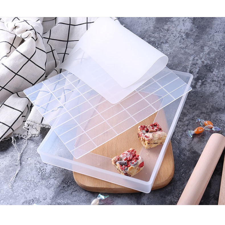 Khuôn làm kẹo nougat tiện lợi, đế rời 5 chi tiết, 60 ô
