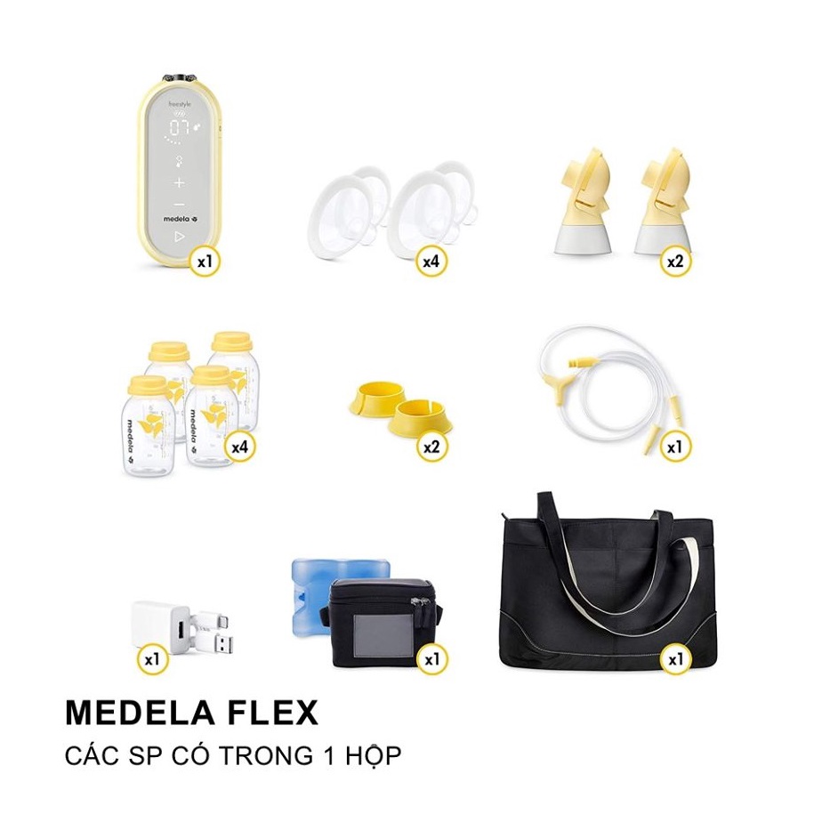 Máy hút sữa điện đôi Medela Freetstyle Flex, máy vắt sữa tự động cho mẹ - Monnie Kids