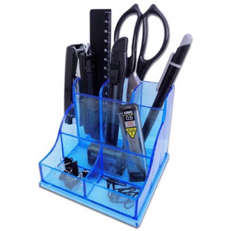 Hộp cắm bút 3 ngăn mica