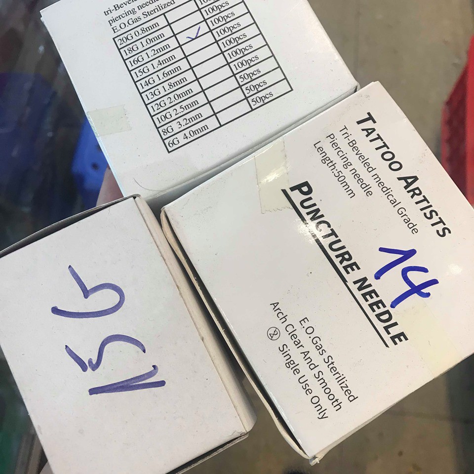 HỘP MIX 100 KIM NGẪU NHIÊN/ DỤNG CỤ XỎ KHUYÊN/ KIM XỎ KHUYÊN