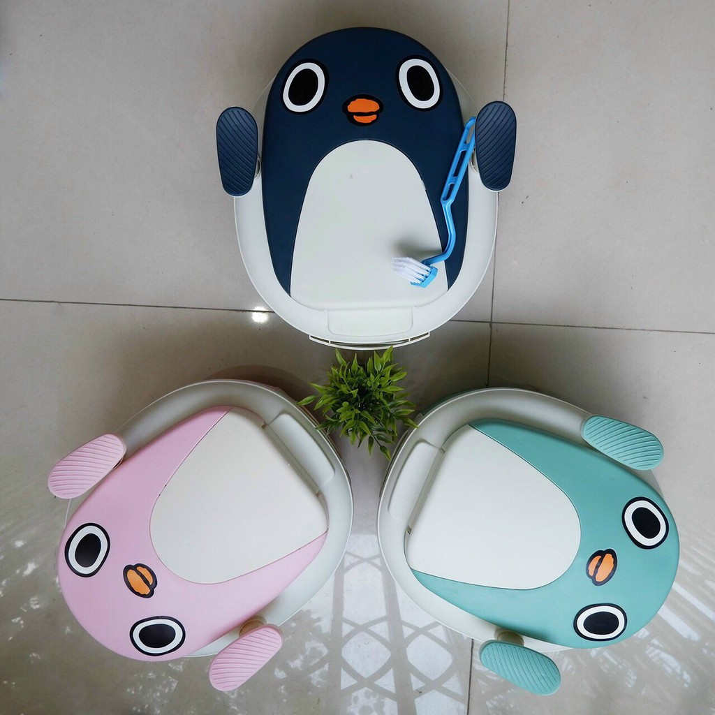 Bô Vệ Sinh Chinh Cánh Cụt Cao cấp Cho Bé Có Lắp Đậy , Tháo Lắp Dễ Dàng [ có video hướng dẫn ]
