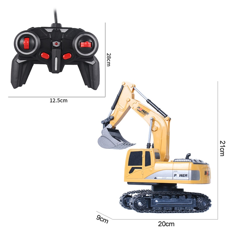 Xe Xúc Đất Điều Khiển Từ Xa 2.4ghz 6 Kênh Tỉ Lệ 1: 24 Cho Bé